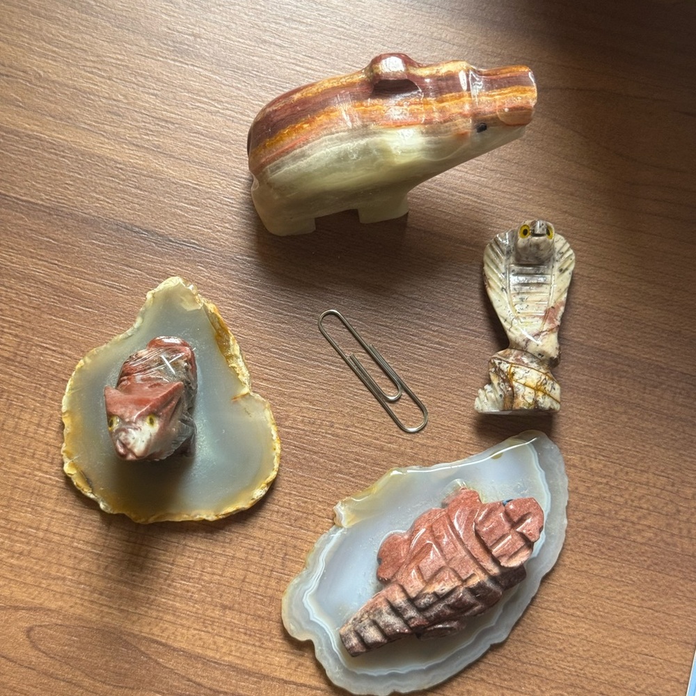 4pc Stone Animal Set - Picture 9 of 16